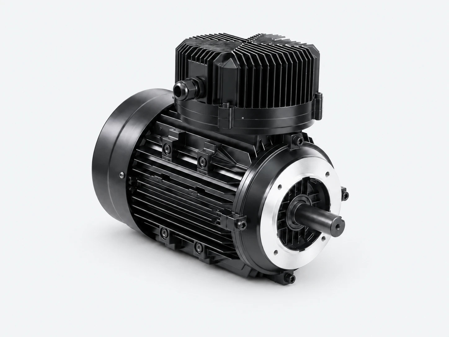 EC112 TEFC 电机，白底产品图